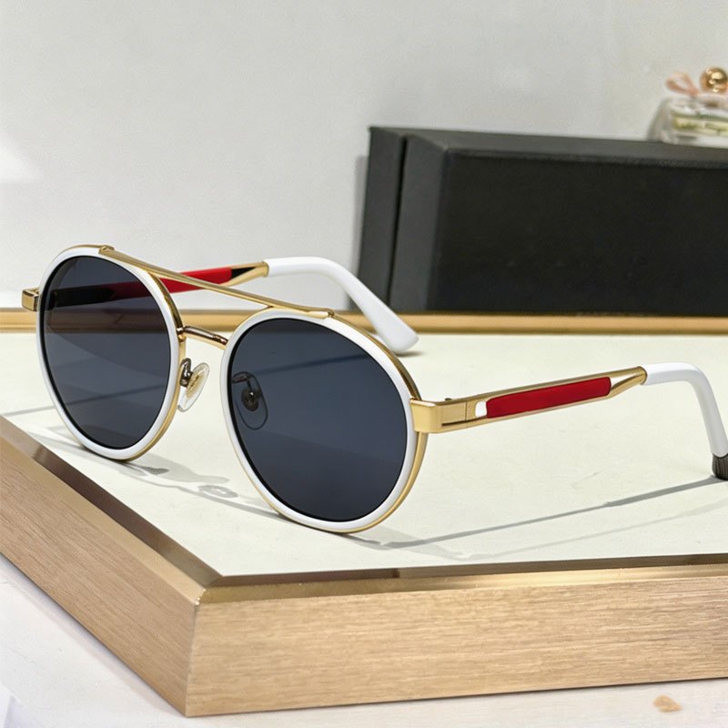 แว่นตากันแดดแบบVintage Double Beam ป้องกัน UV400 สำหรับทุกเพศ