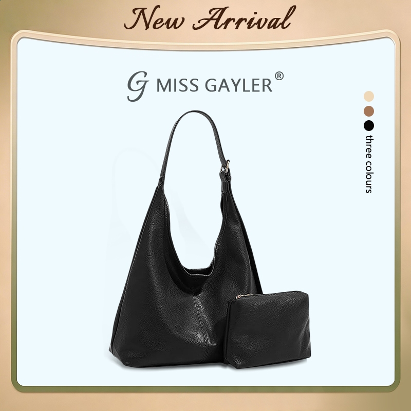MISS GAYLER กระเป๋าโท้ท กระเป๋าสะพายข้าง ดีไซน์วินเทจ แบบคู่ ตัวล็อค จุของได้เยอะ เหมาะทำงานออฟฟิศและใช้ในชีวิตประจำวัน พร้อมส่งจากไทย