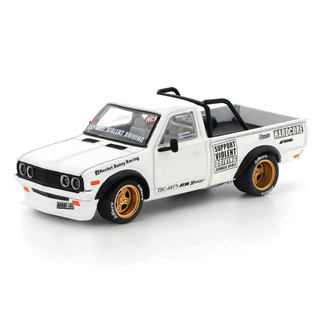 ป๊อปเรซ ราคา640350 1/64 PANDEM DATSUN 620 WHITE รถโมเดลสเกลDiecast
