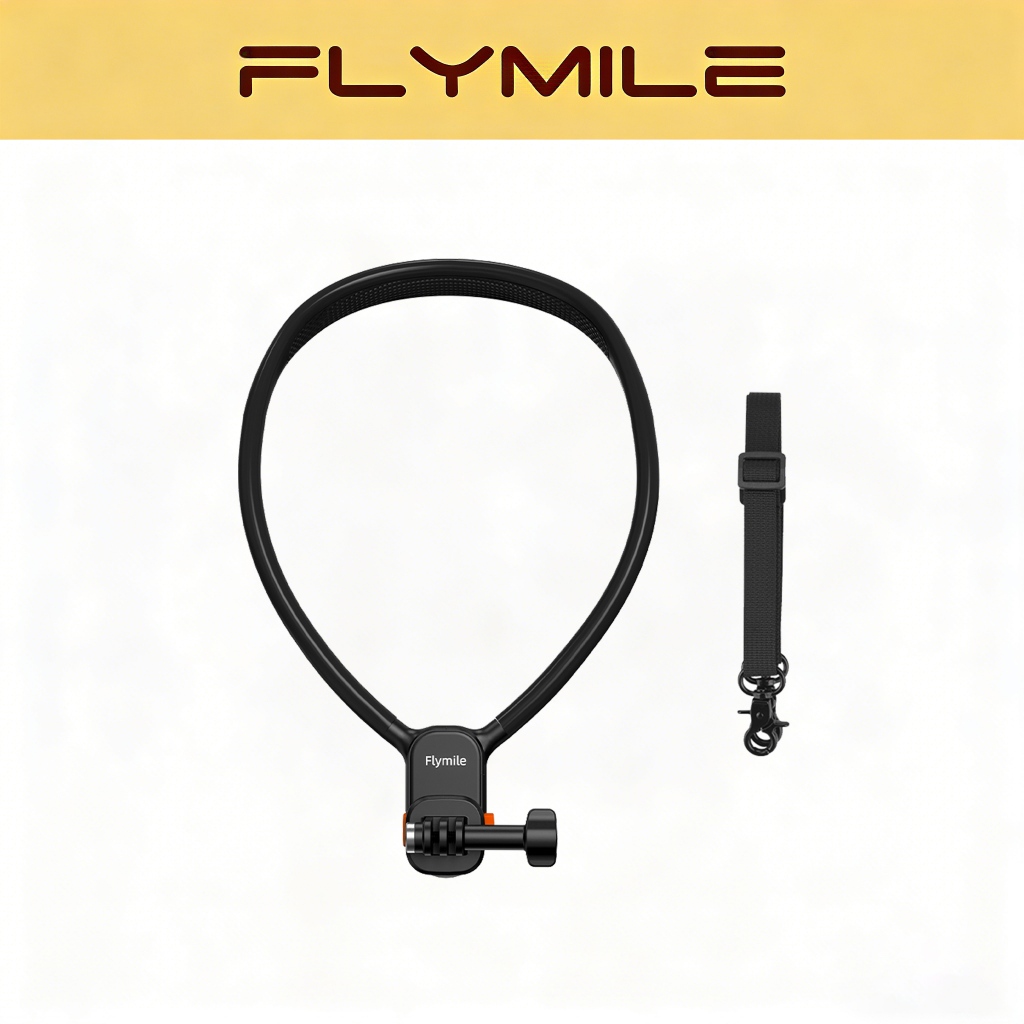 Flymile คอสําหรับ DJI Osmo 360/2/Action 6/5 Pro/4/3/Insta360 Go UItra/Ace Pro 2/X6/X5/X4 อุปกรณ์เสริม Quick Release POV คอผู้ถือสายรัดหน้าอกแฮนด์ฟรี Vlogging