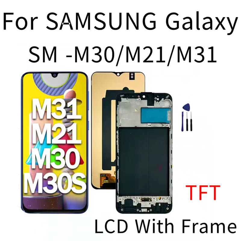 TFT LCD สําหรับ Samsung Galaxy M31 M21 M315F M215F จอแสดงผล LCD Touch Screen Digitizer สําหรับ Samsu