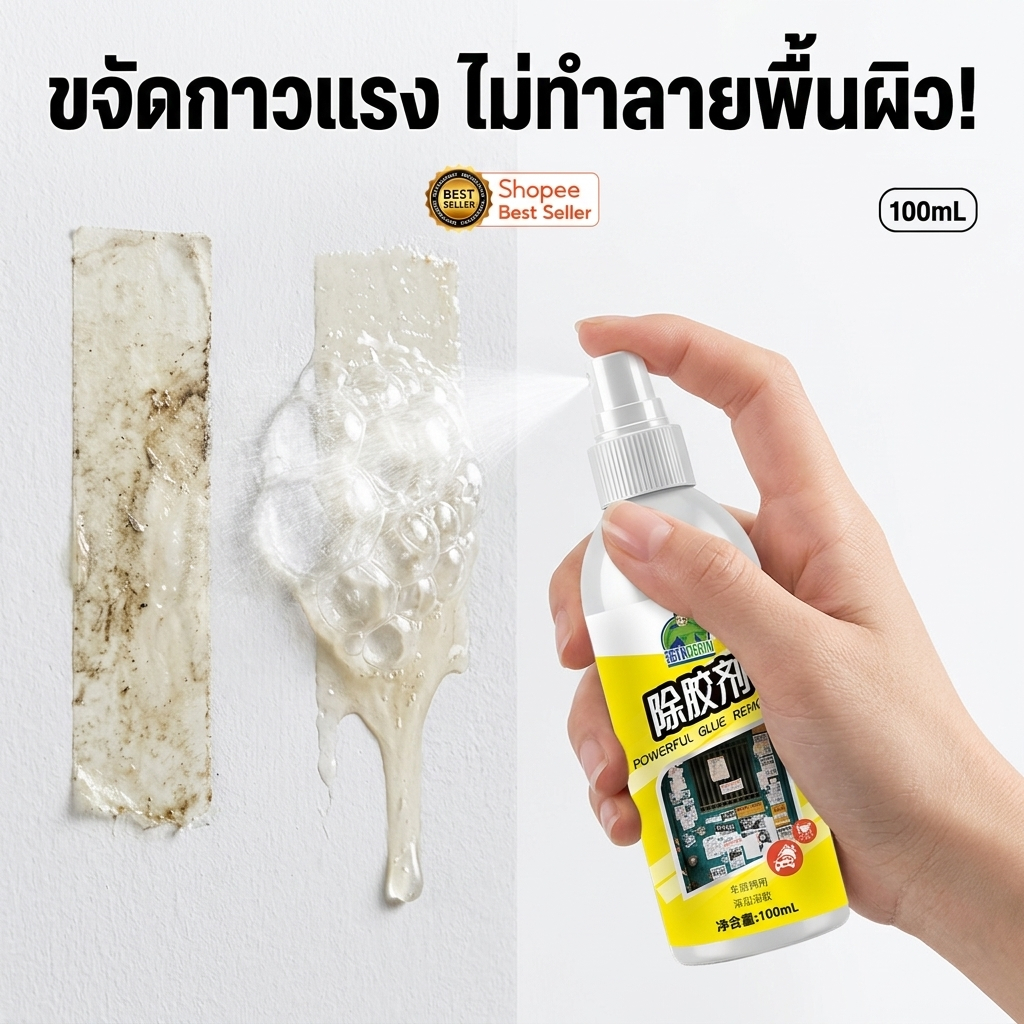 กำจัดกาวแรง สติกเกอร์รถง่ายสุด! สเปรย์ขจัดคราบกาว น้ำยาล้างกาว ลอกสติกเกอร์ น้ํายา ลอก กาว 3m ติดรถยนต์ 100ml