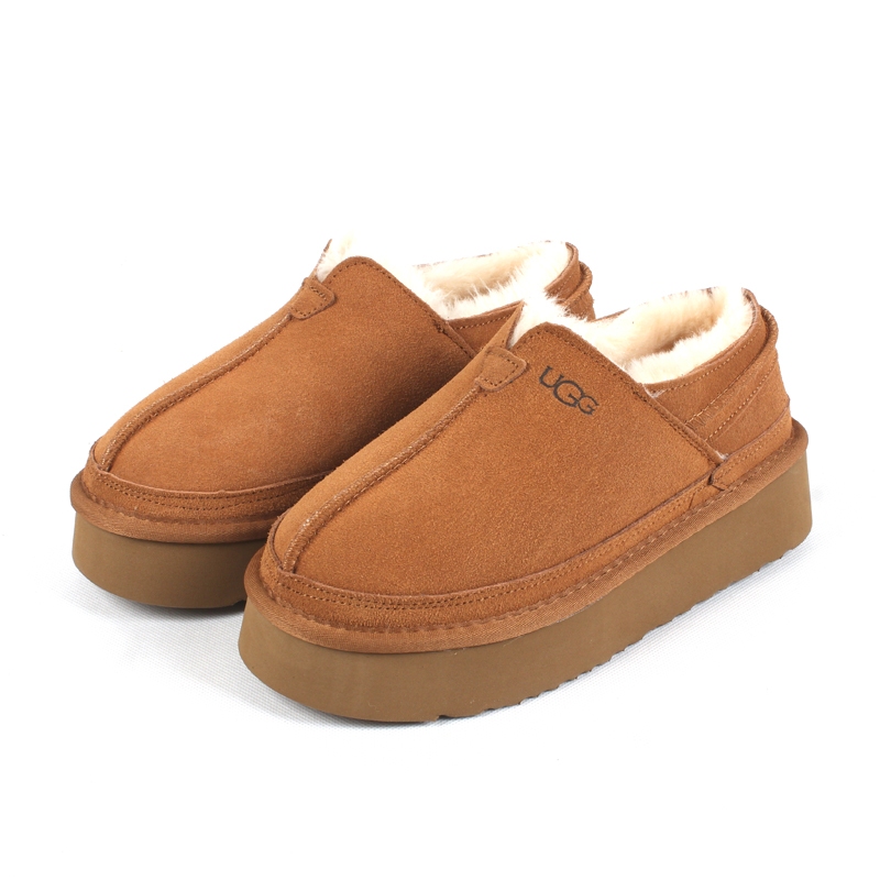 Ugg 2026 ใหม่คลาสสิกแฟชั่นผู้ชายและผู้หญิงอบอุ่นตุ๊กตาหนาด้านล่างรองเท้าหิมะ35-45
