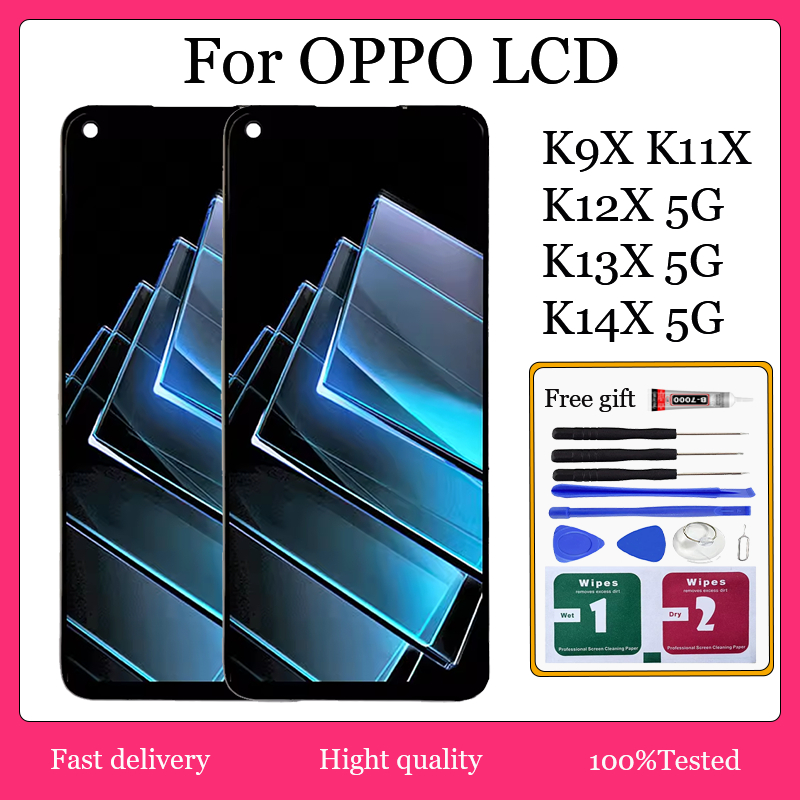 Original สําหรับ OPPO K9X K11X K12X 5G K13x 5G K14x 5G จอแสดงผล LCD หน้าจอสัมผัสพร้อมกรอบเปลี่ยน