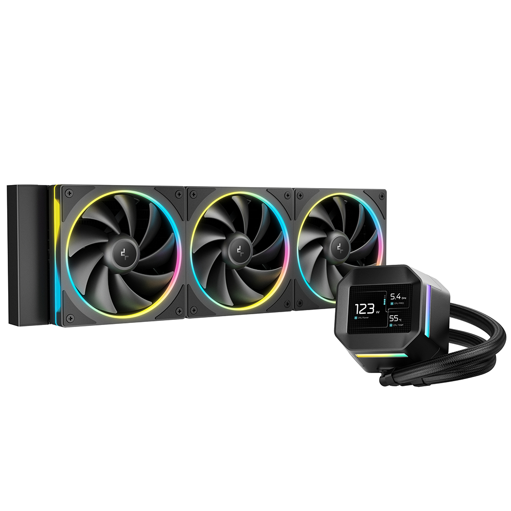 Deepcool LM360 LM240 CPU AIO Cooler 360 มม.240 มม.2.4 นิ้วจอแสดงผล IPS / 120 มม.FL12 5V 3PIN ARGB พั