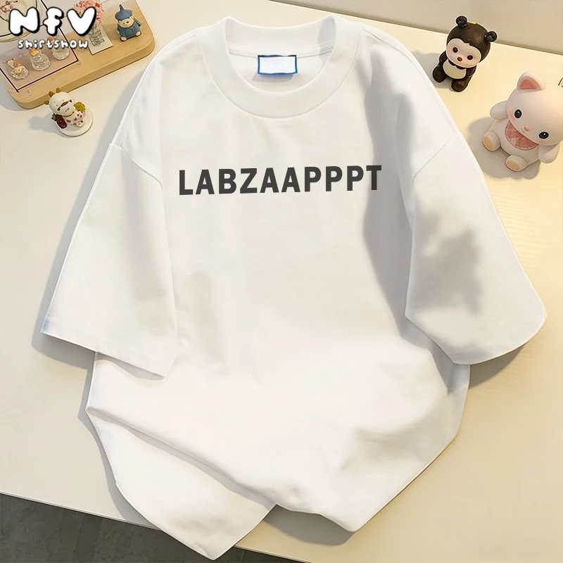 [จัดส่งตลอด 24 ชั่วโมง] NFV เสื้อยืดคอกลมแขนสั้น🌟ลายตัวอักษร สไตล์เกาหลี ผ้าฝ้ายแท้ ทรงหลวม ใส่สบาย YG174