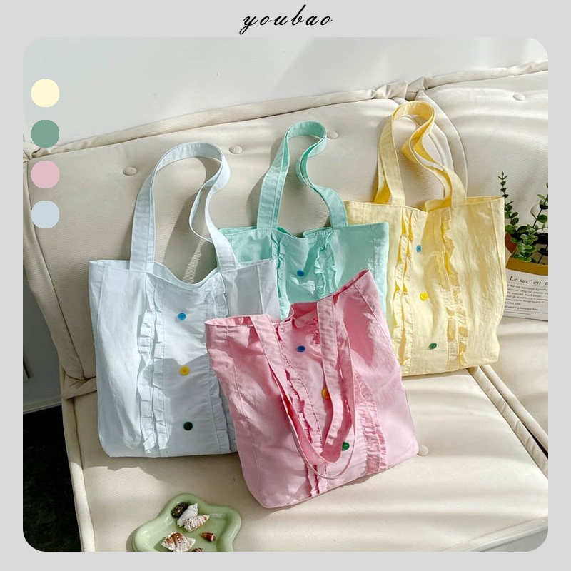 กระเป๋าสะพายไหล่ขนาดเล็กสดสไตล์ใหม่หญิง โดปามีน สีแฟชั่นกระเป๋าผ้าใบสไตล์ลําลองเหมาะสําหรับพร็อพทุกวัน