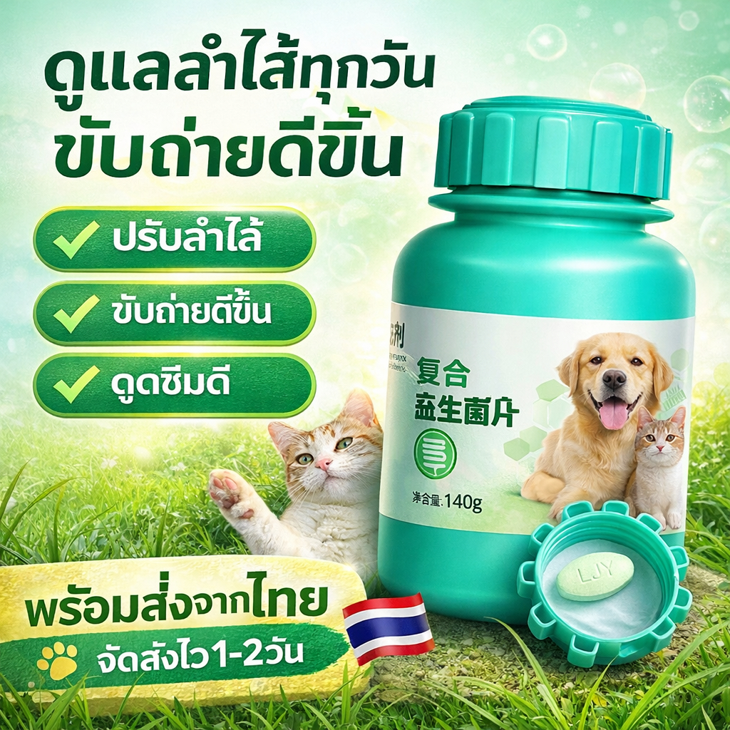 อาหารเสริมแมว ดูแลอารมณ์ ลดความเครียด พฤติกรรมแมว วิตามินแมว 140g พร้อมส่งในไทย