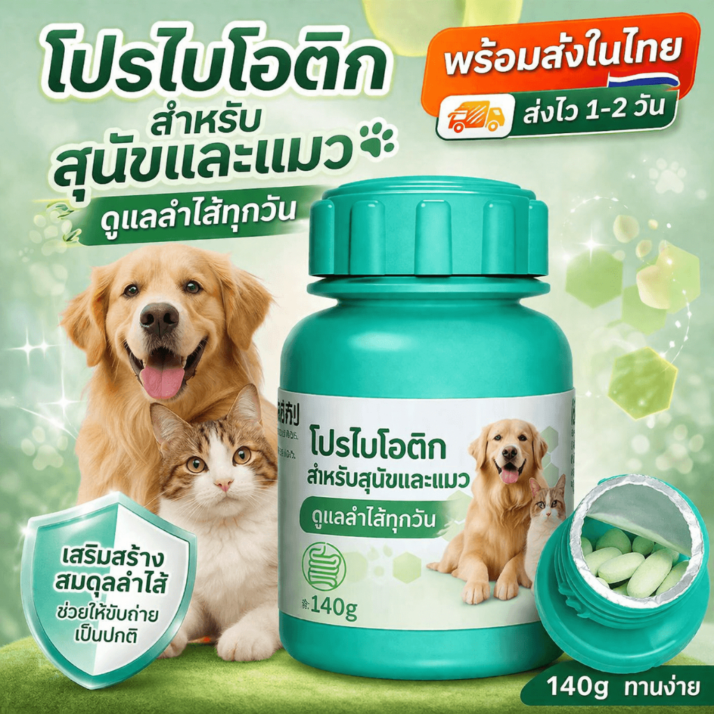 วิตามินแมว บำรุงร่างกาย ดูแลพฤติกรรมแมว ลดความเครียด กินง่าย 140g พร้อมส่ง