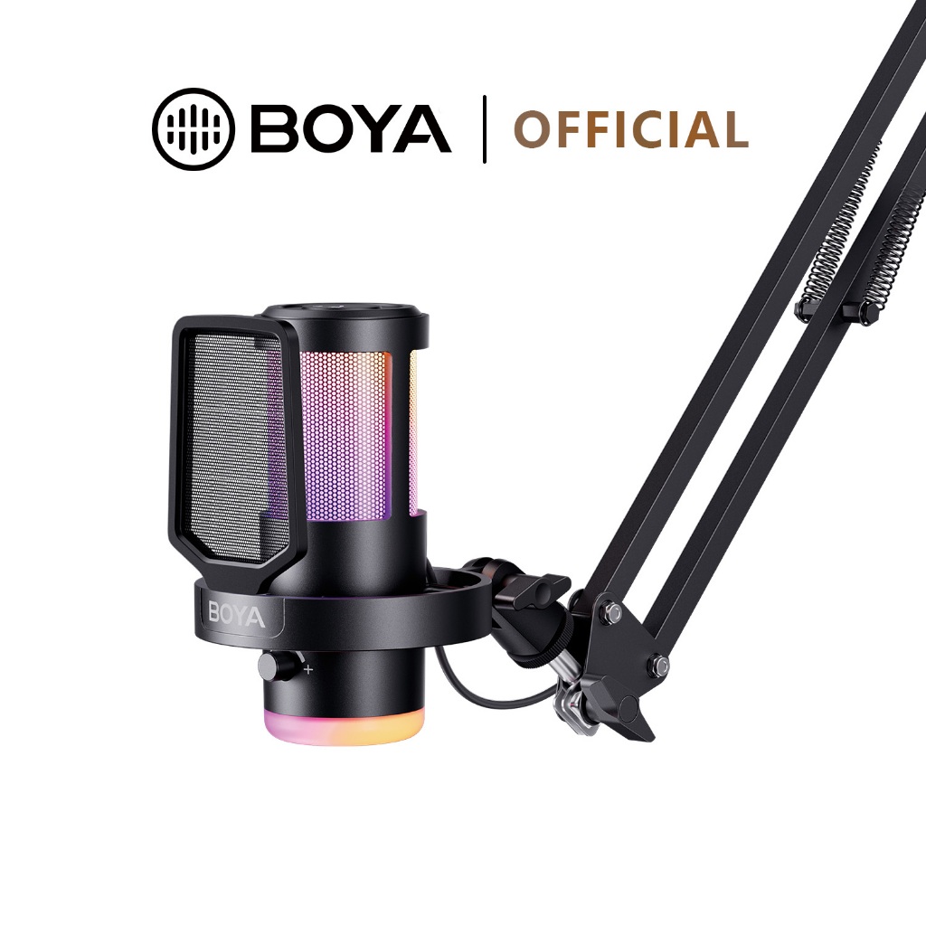 BOYA CastMic G30 ไมค์เกมมิ่ง USB RGB ไมค์ตั้งโต๊ะ แขนจับ ไลฟ์สด ตัดเสียงรบกวน สำหรับ PC โทรศัพท์