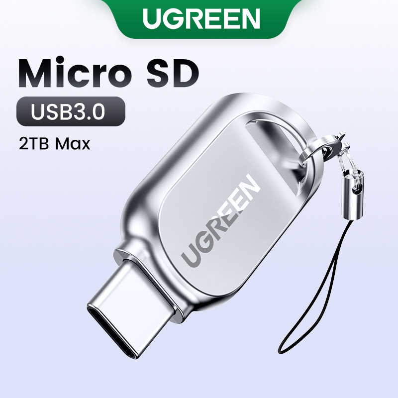 Ugreen อะแดปเตอร์การ์ดรีดเดอร์ TF USB C Micro SD USB 3.0 Type C OTG สําหรับ Micro SD Mac Windows Lin