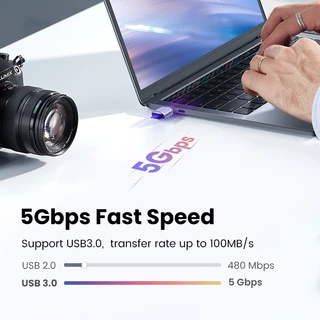 Ugreen อะแดปเตอร์การ์ดรีดเดอร์ TF USB C Micro SD USB 3.0 Type C OTG สําหรับ Micro SD Mac Windows Linux