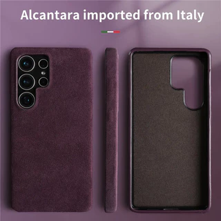 ALCANTRA Magnetic Attraction สําหรับ Samsung Galaxy S26 Ultra S20 S21 S22 S23 S24 S25 Plus พรีเมี่ยมหนัง Supercar Suede Full Coverage โทรศัพท์มือถือปกหลัง