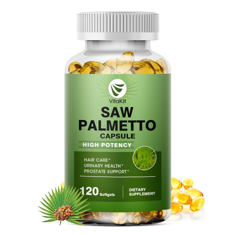 Saw Palmetto Extract Capsule Prostate Health Reproduction System Care อาหารเสริม Urethral Health Hair Growth Capsules