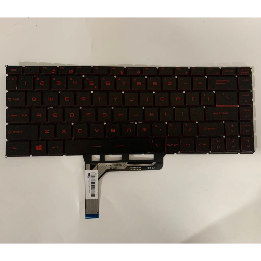 แป้นพิมพ์แล็ปท็อป US Layout สําหรับ MSI GS65 Stealth 8SE 8SF 8SG 9SD 9SE 9SF 8RE ไม่มีจุดพร้อม backl