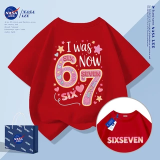 [จัดส่งรวดเร็วภายในวันเดียว] เสื้อยืดผ้าฝ้ายสำหรับชายหญิง และเด็กอายุ 4-16 ปี สไตล์เค้กวันเกิด ออกแบบมาพร้อมแขนสั้นและรอบคอดีไซน์พิเศษ