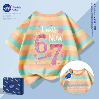 [จัดส่งรวดเร็วภายในวันเดียว] เสื้อยืดผ้าฝ้ายสำหรับชายหญิง และเด็กอายุ 4-16 ปี สไตล์เค้กวันเกิด ออกแบบมาพร้อมแขนสั้นและรอบคอดีไซน์พิเศษ