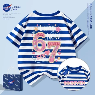 [จัดส่งรวดเร็วภายในวันเดียว] เสื้อยืดผ้าฝ้ายสำหรับชายหญิง และเด็กอายุ 4-16 ปี สไตล์เค้กวันเกิด ออกแบบมาพร้อมแขนสั้นและรอบคอดีไซน์พิเศษ