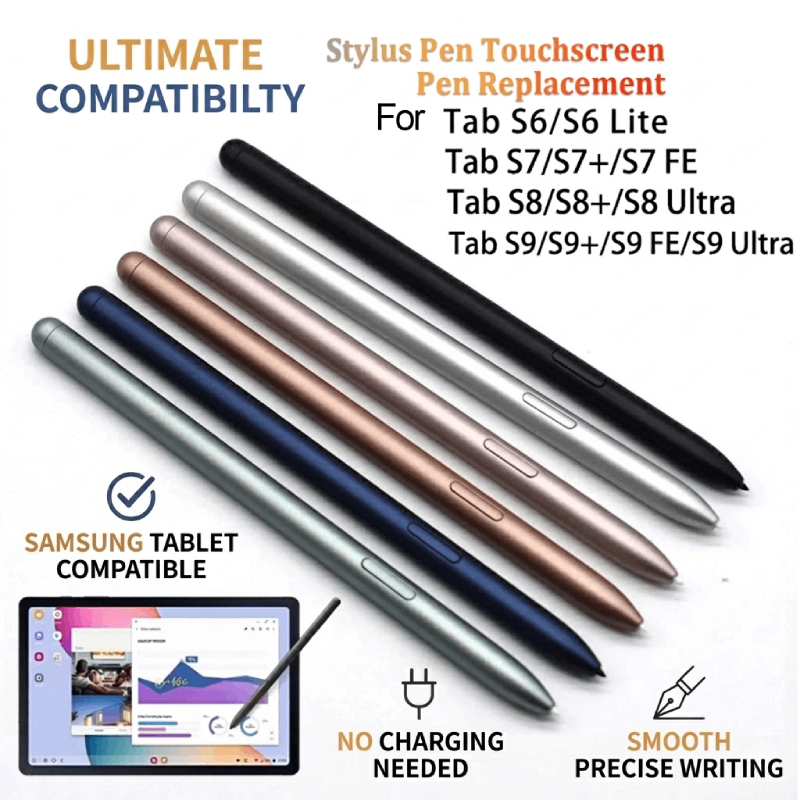 เปลี่ยนปากกาสไตลัสแบบ Capacitive สําหรับ Samsung Galaxy Tab S6/S7/S8/S9 - เข้ากันได้กับหน้าจอสัมผัส