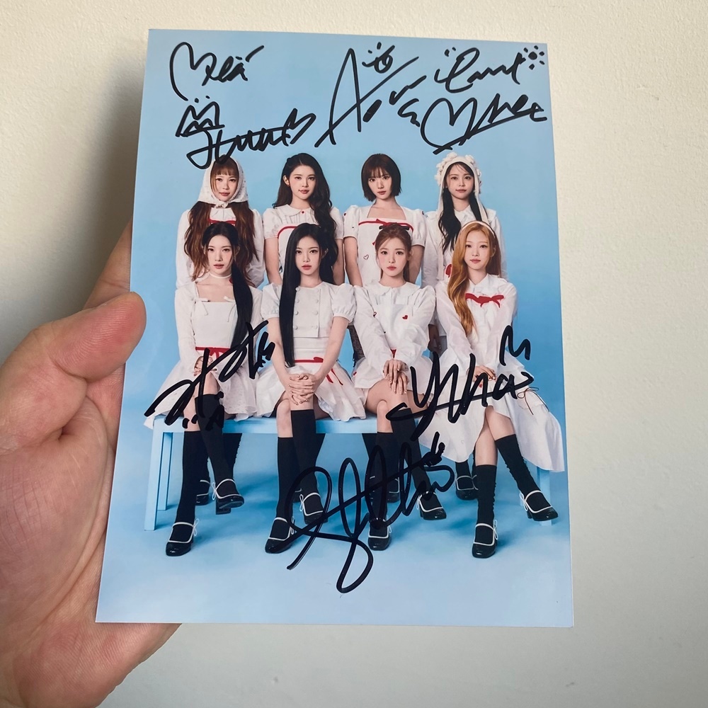Hearts2Hearts JIWOO CARMEN YUHA STELLA JUUN A-NA IAN YE-ON ลายเซ็นต์ภาพถ่าย 5*7 2026