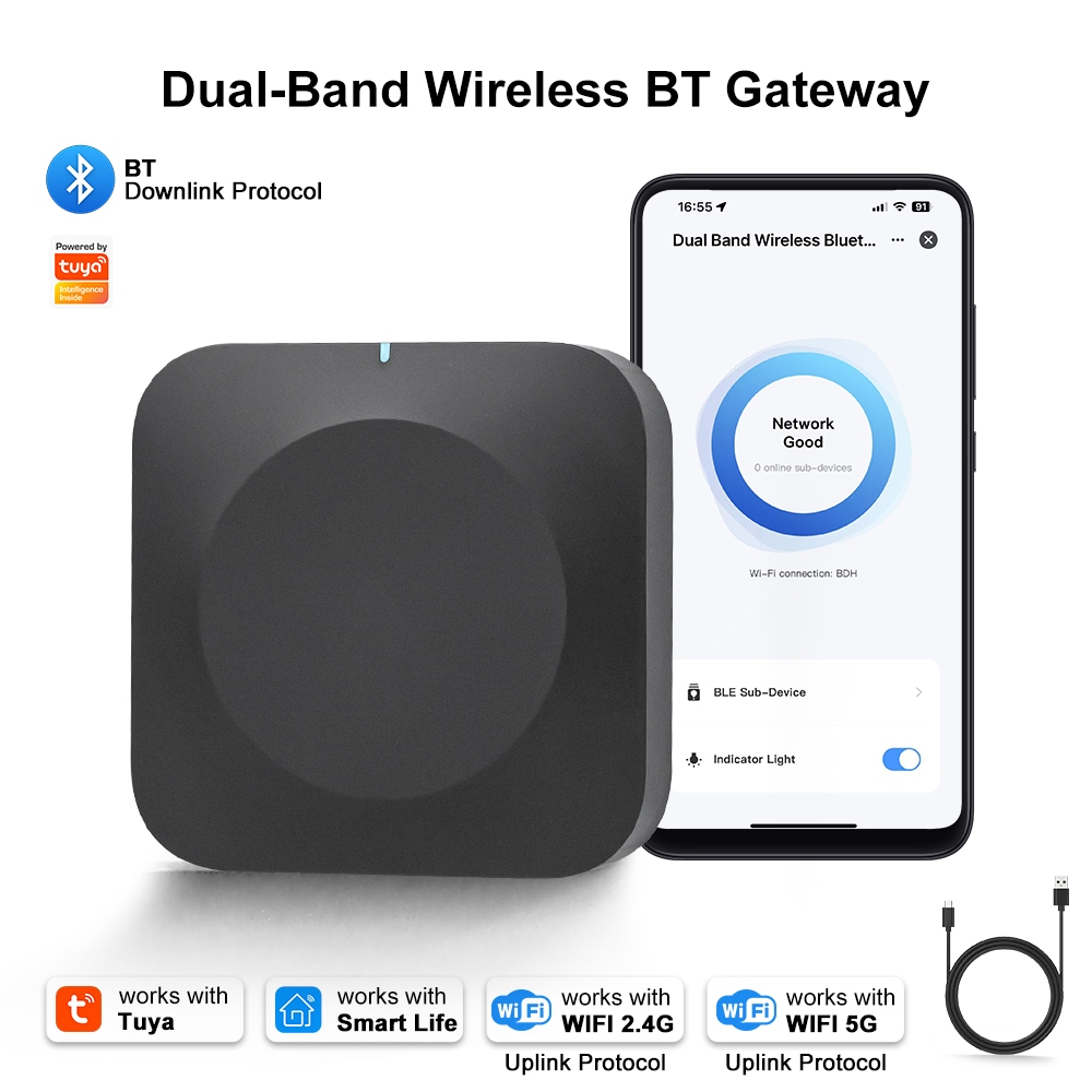 Zigbee Gateway Tuya บลูทูธ WiFi ไร้สาย Hub สมาร์ทอุปกรณ์ Zigbee Smart Life APP รีโมทคอนโทรลรองรับ Alexa และ Google Voice Assistant