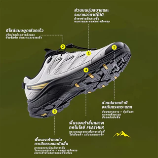 【xtep】 Chasing Mountain 2.0丨รองเท้าปีนเขาเดินป่าแบบใหม่ สำหรับผู้ชายและผู้หญิง ทนทาน กันลื่น สำหรับกีฬากลางแจ้ง