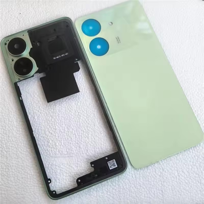 ที่อยู่อาศัยเต็มรูปแบบสําหรับ Xiaomi Poco C65 (2310FPCA4G) ฝาหลัง + กรอบกลาง + กุญแจด้านข้าง + เลนส์
