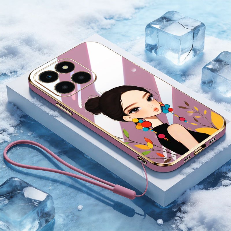 VRQR สําหรับ Huawei Honor X7D X7C Honor 400 200 สมาร์ท 5G 4G เด็กสาวฟรีเชือกแขวนกันกระแทกเคสโทรศัพท์