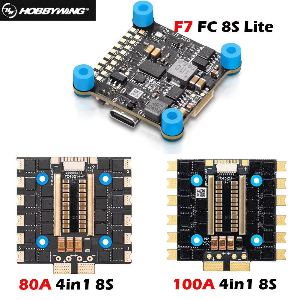 HobbyWing XRotor 80A 100A 4in1 8S Lite AT RTF F7 Flight Controller ESC Combo สําหรับ FPV Racing Dron