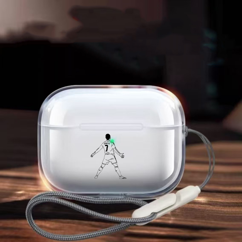 C.Ronaldo Siu โลโก้สําหรับ Airpods Pro3 กรณีเชือก AirPods Pro2 กันกระแทก TPU หูฟังสําหรับ AirPods Pr
