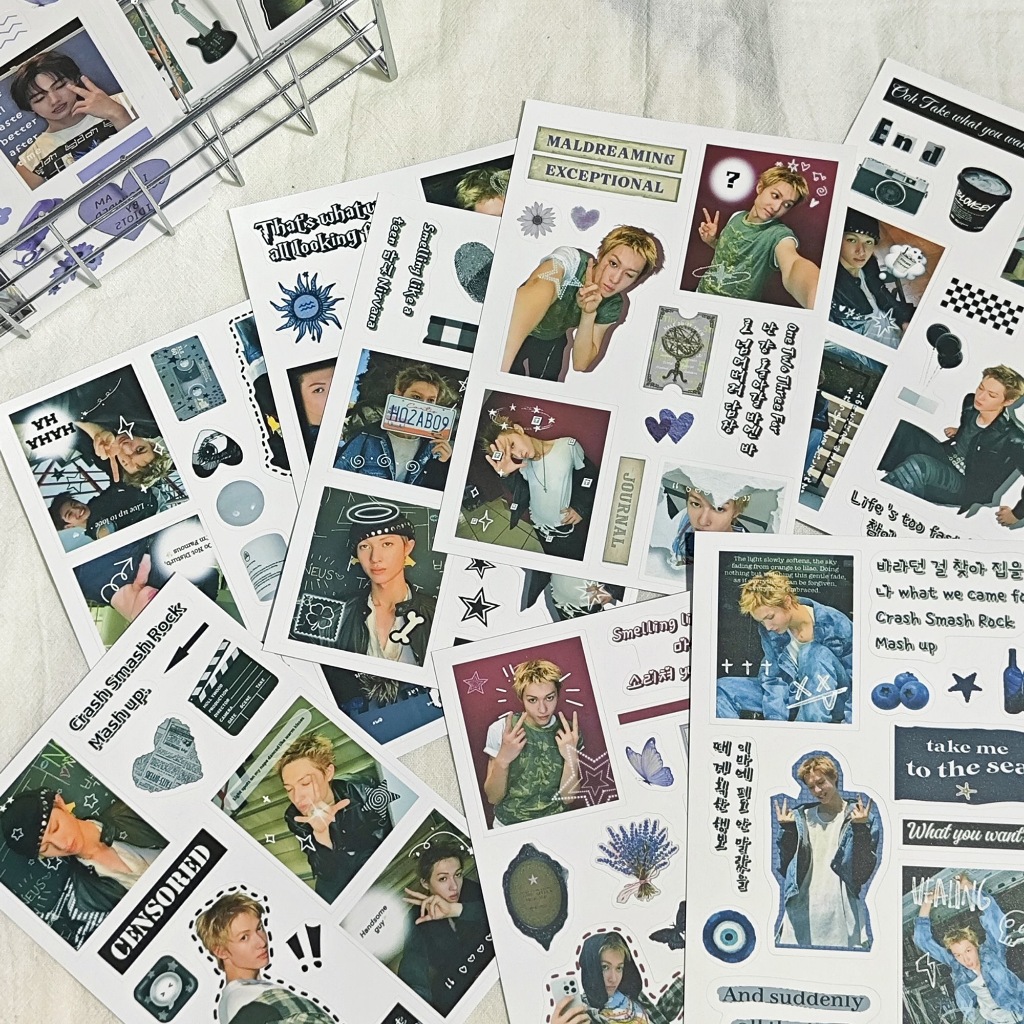 < 8 แผ่น > CORTIS Collection Cut Film Stickers Aidou Cheer Peripheral Handbook Material สติ๊กเกอร์ตกแต่ง ราคา ถูกที่สุด ดีลบีเคเค แกลเลอรีภาพที่ 8