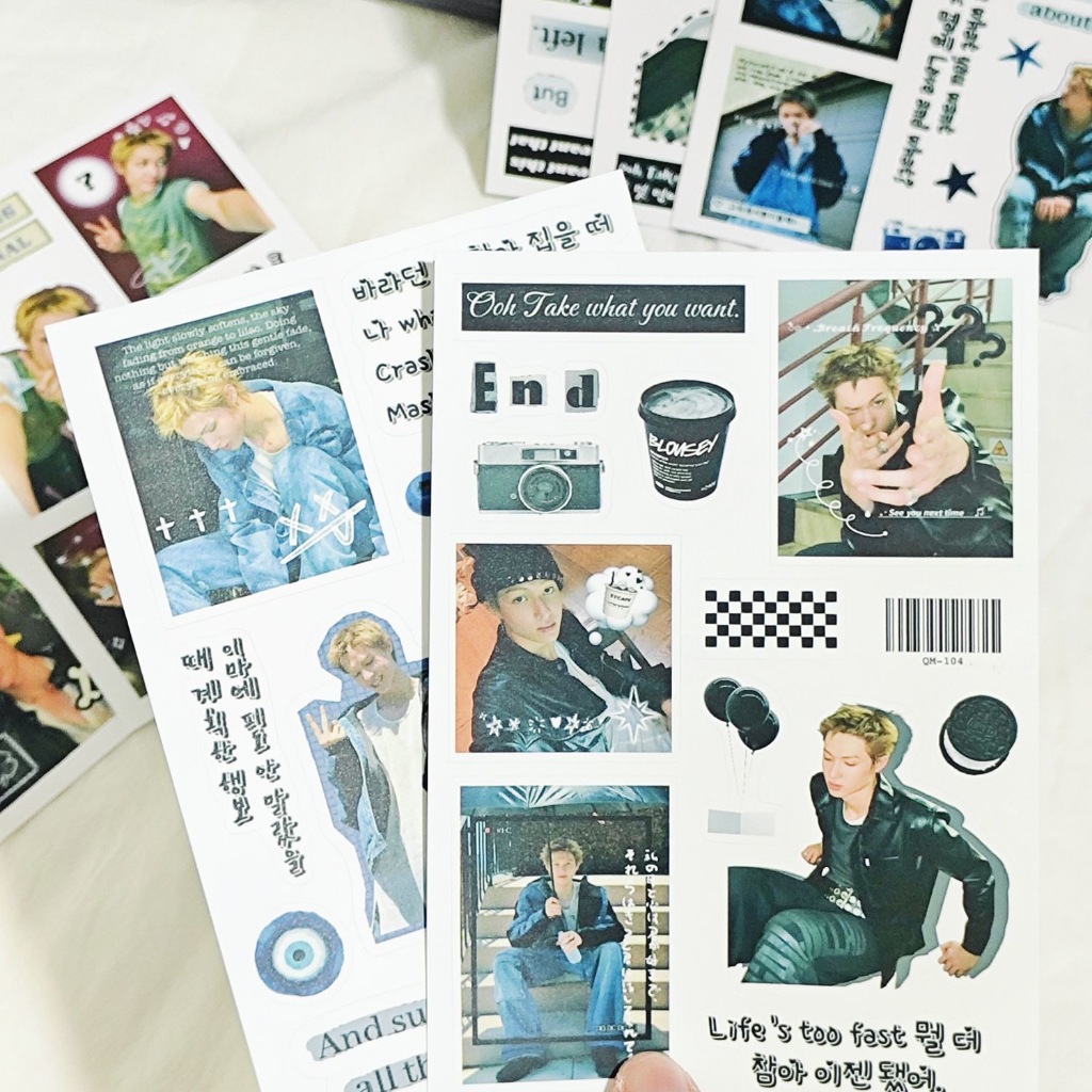 < 8 แผ่น > CORTIS Collection Cut Film Stickers Aidou Cheer Peripheral Handbook Material สติ๊กเกอร์ตกแต่ง ราคา ถูกที่สุด ดีลบีเคเค แกลเลอรีภาพที่ 3