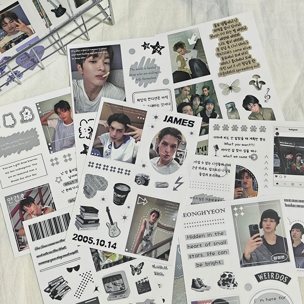 < 8 แผ่น > CORTIS Collection Cut Film Stickers Aidou Cheer Peripheral Handbook Material สติ๊กเกอร์ตก