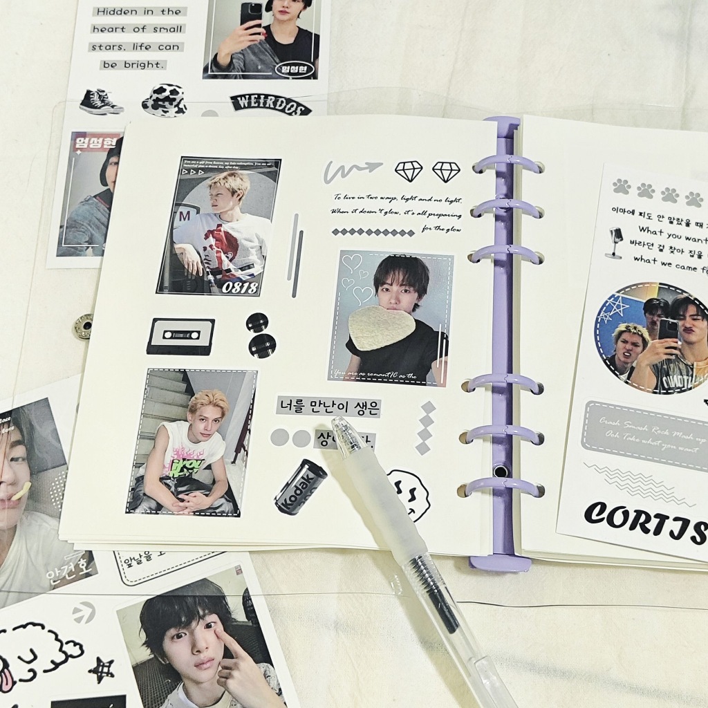 < 8 แผ่น > CORTIS Collection Cut Film Stickers Aidou Cheer Peripheral Handbook Material สติ๊กเกอร์ตกแต่ง ราคา ถูกที่สุด ดีลบีเคเค แกลเลอรีภาพที่ 6