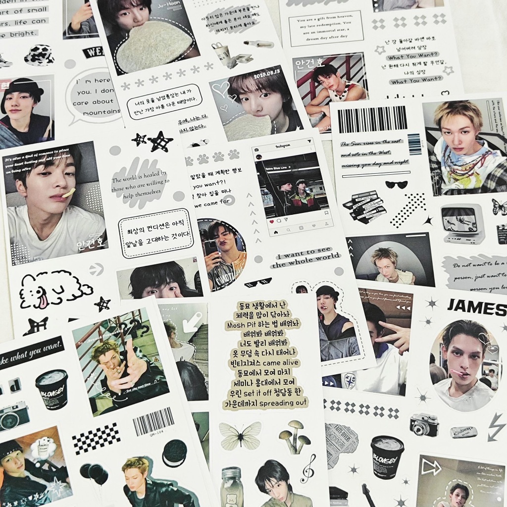 < 8 แผ่น > CORTIS Collection Cut Film Stickers Aidou Cheer Peripheral Handbook Material สติ๊กเกอร์ตกแต่ง ราคา ถูกที่สุด ดีลบีเคเค แกลเลอรีภาพที่ 9
