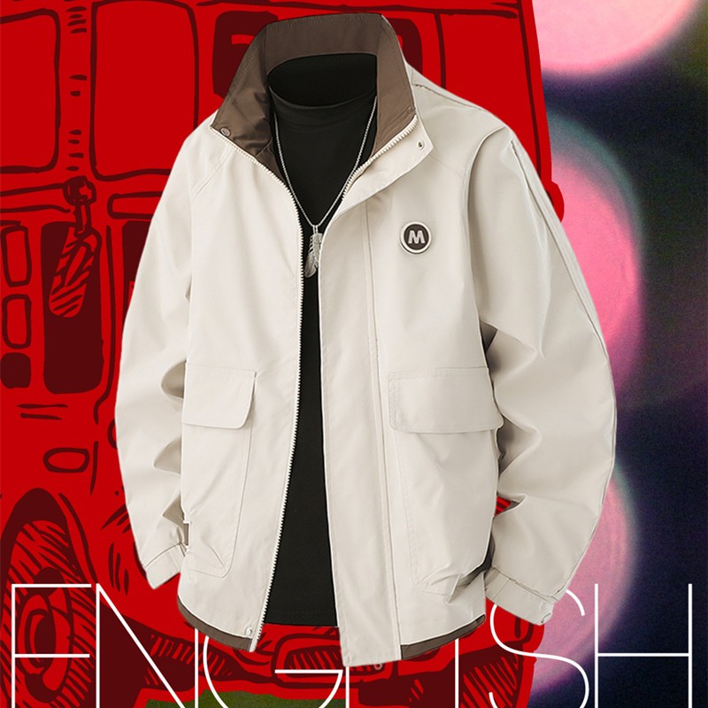 เสื้อแจ็คเก็ต Bomber Jacket Fashion Casual Motor Jacket Flight Jacket Mens Outerwear