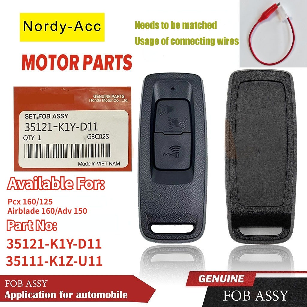 Honda PCX160 2021-2023 สมาร์ทรีโมทคอนโทรลคีย์แท้ fob ชุดอะไหล่กุญแจ (35111-K1Z-U11)