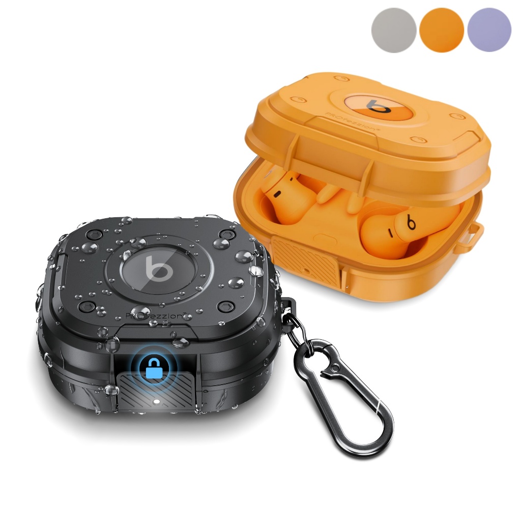 PROfezzion สําหรับ Beats Powerbeats Pro 2 เคสแข็งหูฟังฝาครอบป้องกันพร้อมคาราบิเนอร์