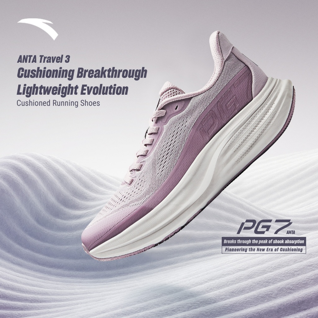 ANTA Travel 3 PG 7 ผู้หญิงกีฬารองเท้าวิ่งตาข่ายระบายอากาศรองเท้ากีฬาน้ําหนักเบา1226B5546