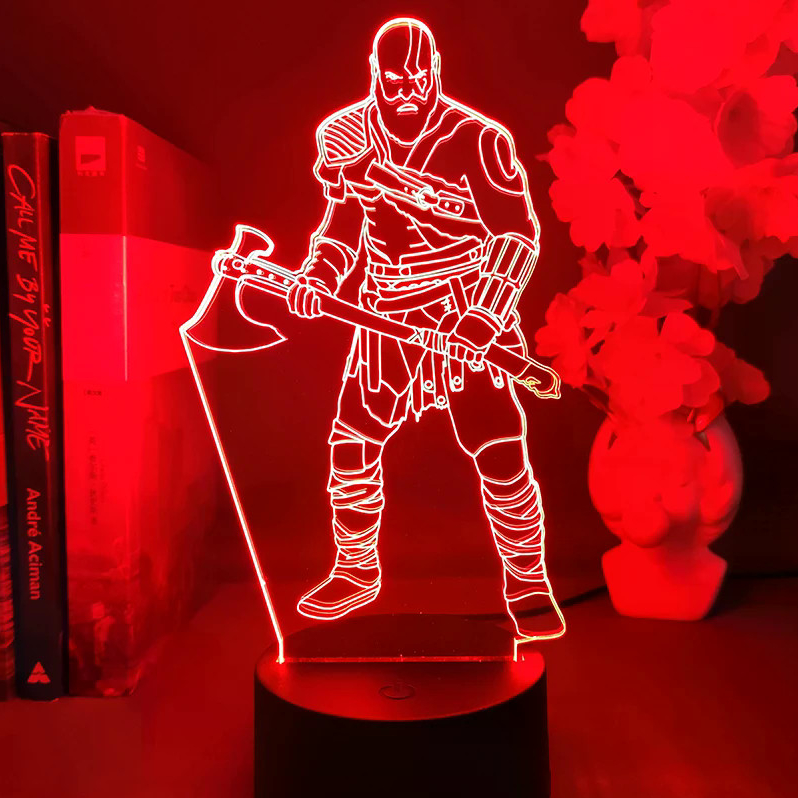เกม USB God Of War 4 Kratos LED Night Light ของขวัญวันเกิดสําหรับเพื่อน God Of War Fan