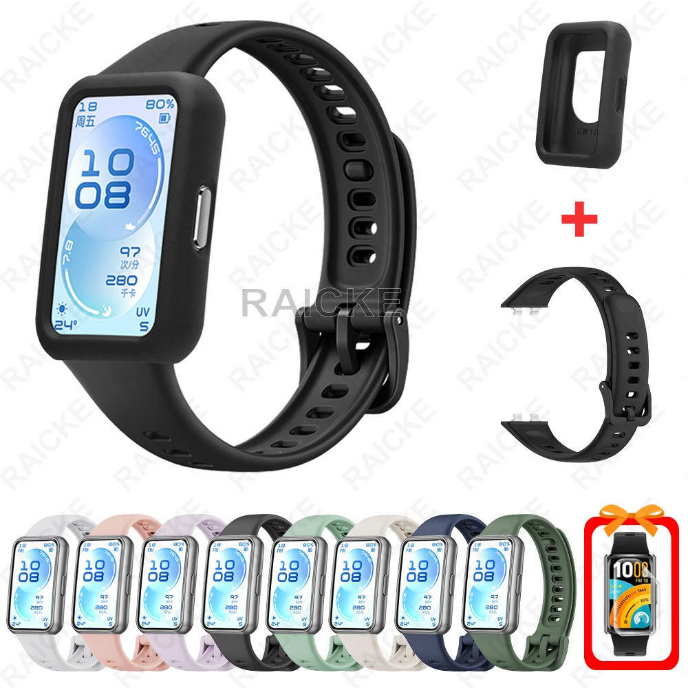 ชุดวงยาง Sprot สาย Slicone พร้อมเคสสําหรับ Huawei Band 11 / Huawei Band 11 pro