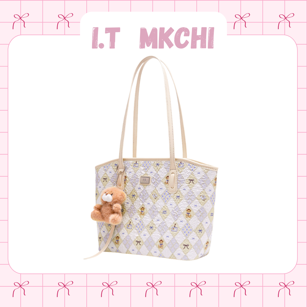 I.T MKCHI กระเป๋า Tote Bag มีซิป กระเป๋าสะพายข้างผู้หญิง รูปที่ 4