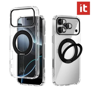 IT เคสแม่เหล็กเข้ากันได้กับ iPhone 17 16 15 14 13 12 11 Pro Max Case พร้อมตัวป้องกันเลนส์กล้อง, ฝาครอบป้องกันแบบใส, เคสโทรศัพท์กันกระแทก