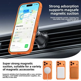 สําหรับ ไอโฟน For iPhone 11 12 13 14 15 16 17 Pro Max Plus มือโปร สูงสุด บวก เคสแม่เหล็กกระจายความร้อน 360° ผู้ถือแหวนหมุนเต็มป้องกัน แม็กเซฟ ฝาครอบไร้สายชาร์จปลอกระบายอากาศ