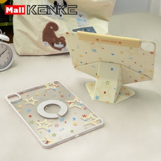 เคส iPad KENKE รุ่น X-fold Premium สำหรับ iPad 2025 Air Pro 11 inch M4/M3 A16 gen 11 Gen10, Mini6, Mini7 A17，Air 13 นิ้ว Pro 12.9（2020/2021/2022） มาพร้อมระบบปิดแม่เหล็กและดีไซน์พับได้ ถอดแยกได้ 3-in-1 รวมถึงซองดินสอและฝาครอบแท็บเล็ต