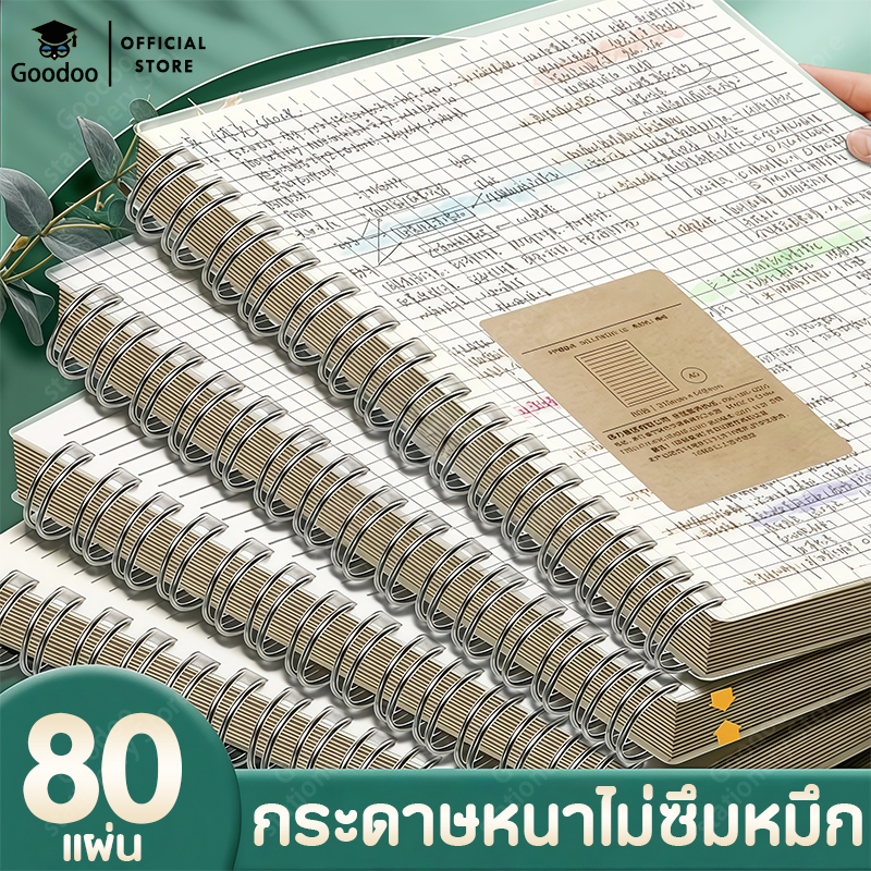 สมุดโน๊ตขนาด A5/A6/B5 สมุดโน้ตขนาดใหญ่แบบเรียบง่าย พิเศษสำหรับนักเรียนมัธยมปลายและนักศึกษาวิทยาลัย ตารางไดอารีสแควร์