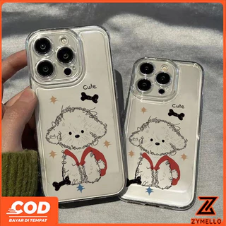 เหมาะสําหรับ OPPO Reno16F 16Pro 15F 15ProMax 14F 14Pro 13F 13Pro 12F 12Pro 11F 11Pro 10Pro 8T 8Z 7Z 6Z น่ารักการ์ตูนสีสายลูกสุนัขกันกระแทกTPUเคสโทรศัพท์