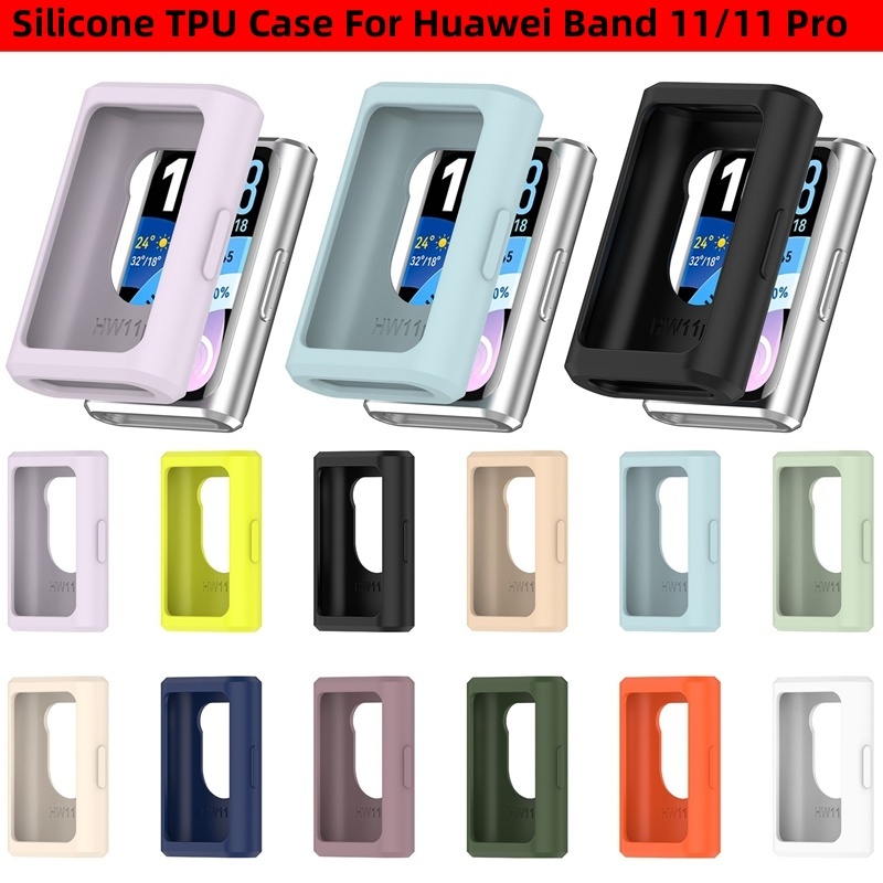 ซิลิโคนTPUสําหรับHuawei Band 11 Band 11 Pro Smartwatchฝาครอบป้องกันAnti Scratch Slimกันชนอุปกรณ์เสริม