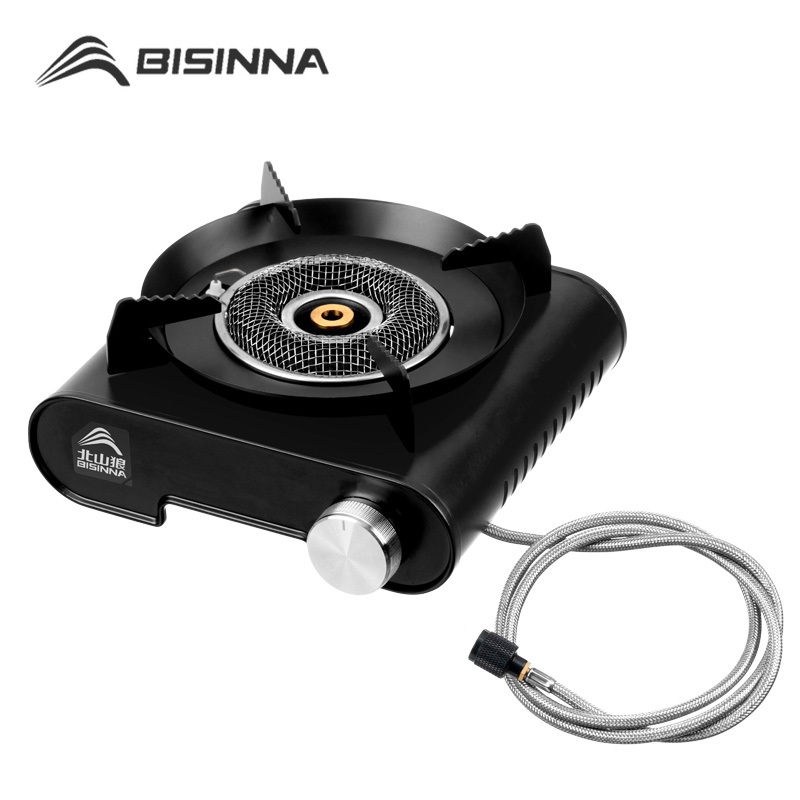 BISINNA เตาอินฟราเรดกลางแจ้ง 10000W เตาทำอาหารพลังงานไฟสูงเตาแก๊สน้ำหนักเบาแบบพกพาสำหรับค่ายปิกนิกเดินป่า