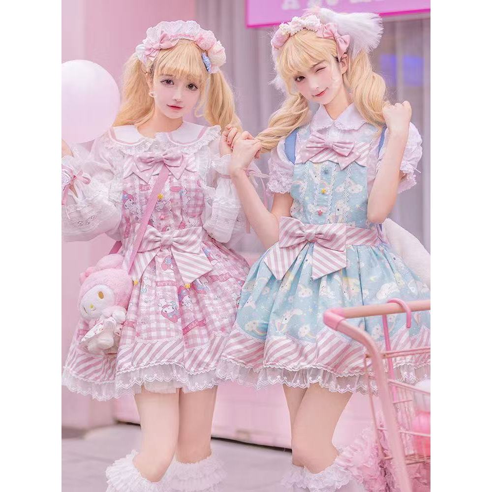 Lolita Dress Sanrio Kuromi Big-Eared Dog Melody lolita Dress